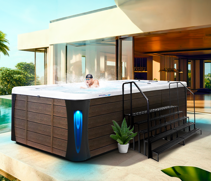Calspas hot tub being used in a family setting - Cedar Park